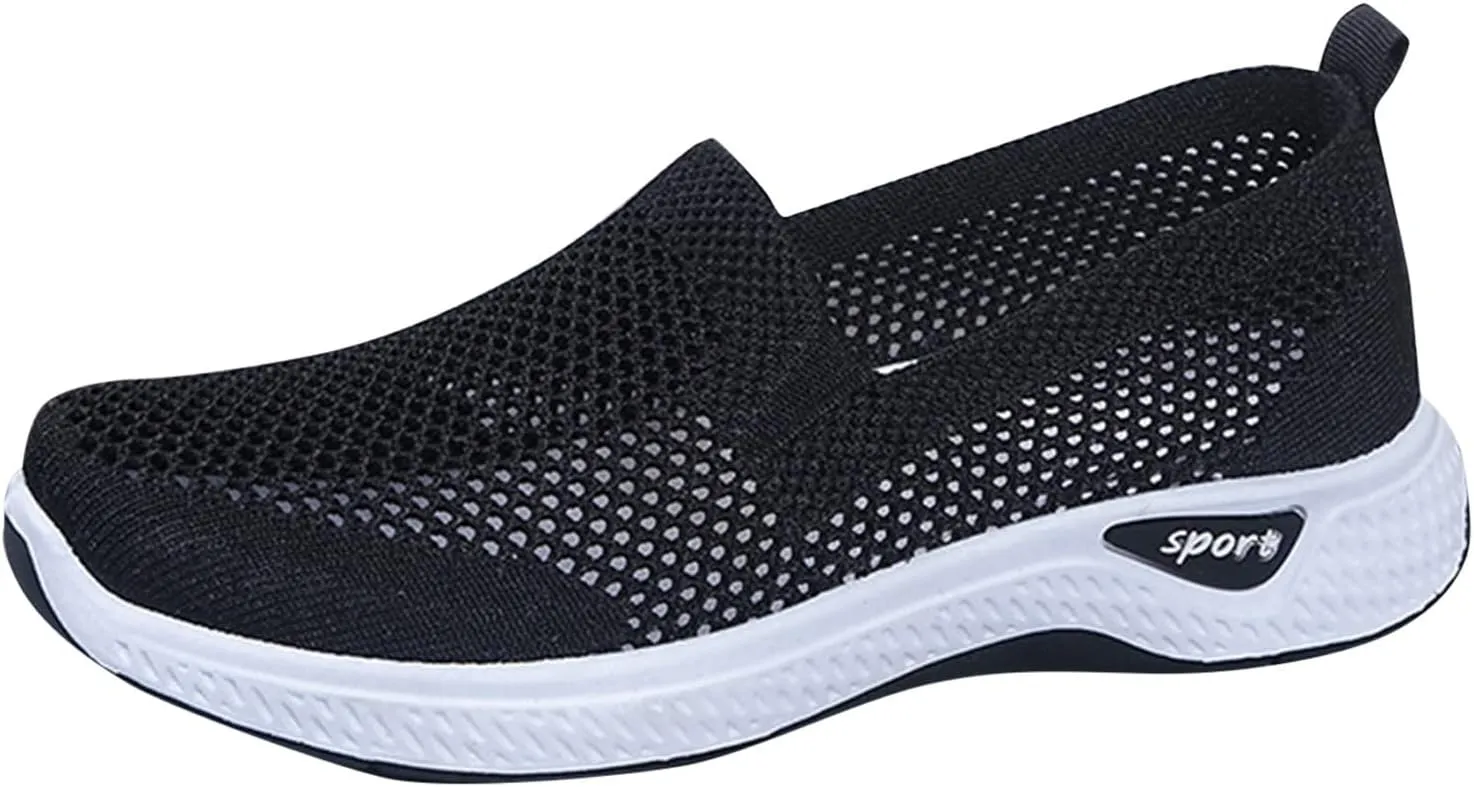 Women's Tennis Shoes Women Running Shoes Women's Slip on Walking Running Shoes Casual Fashion Comfort Sport Shoes