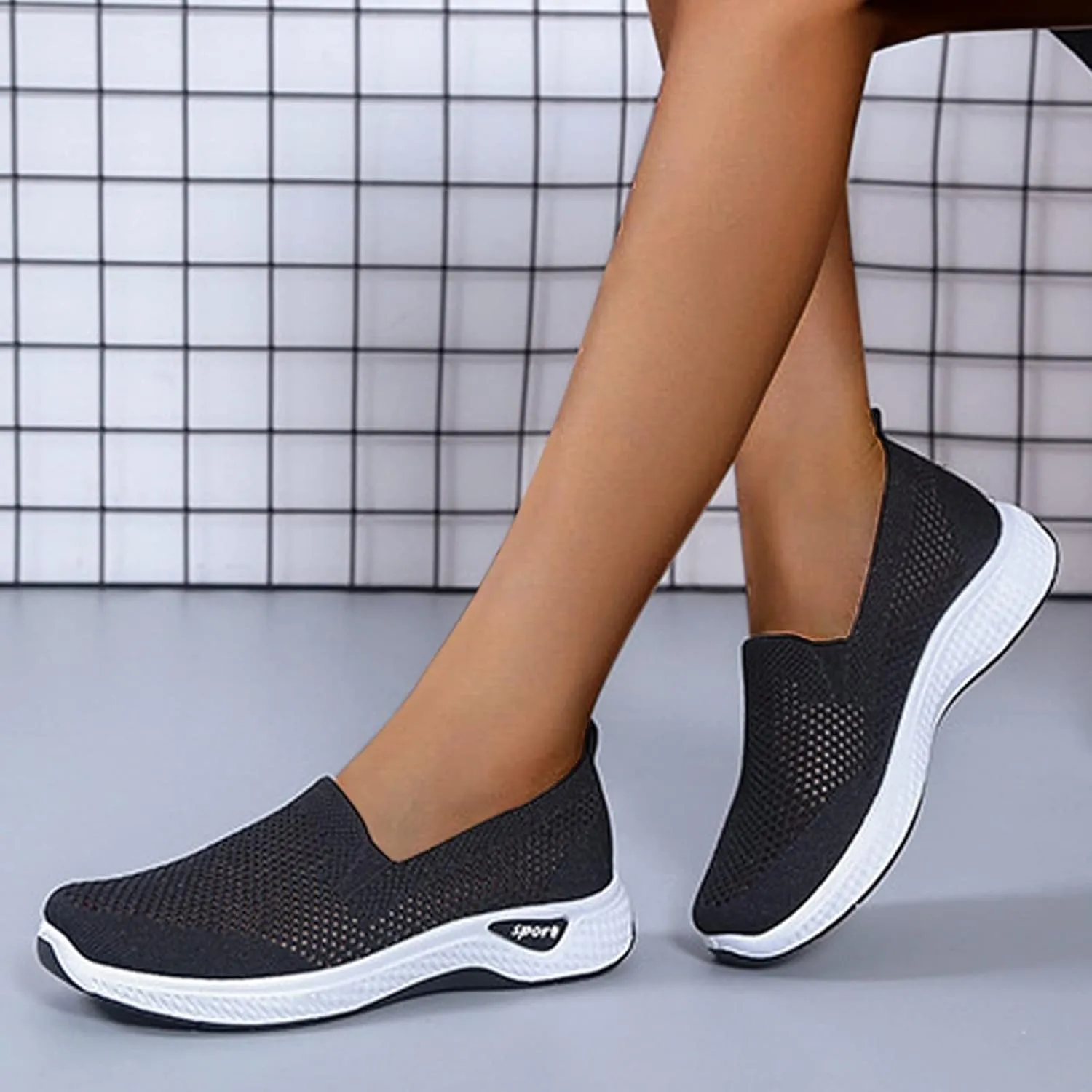 Women's Tennis Shoes Women Running Shoes Women's Slip on Walking Running Shoes Casual Fashion Comfort Sport Shoes