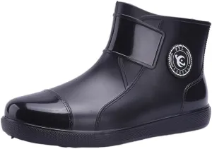 Women's Waterproof High Top Anti-Slip Rain Boots with Round Toe