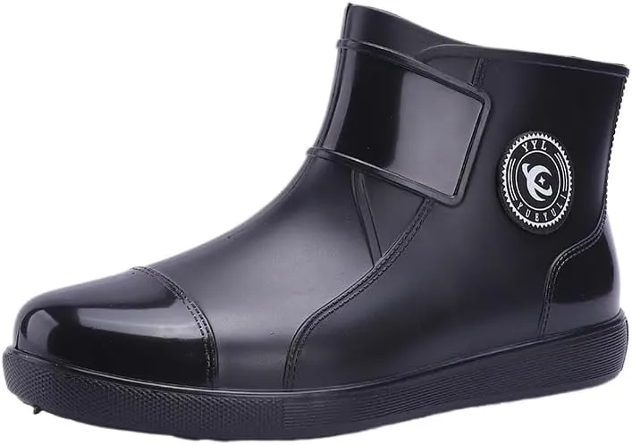Women's Waterproof High Top Anti-Slip Rain Boots with Round Toe