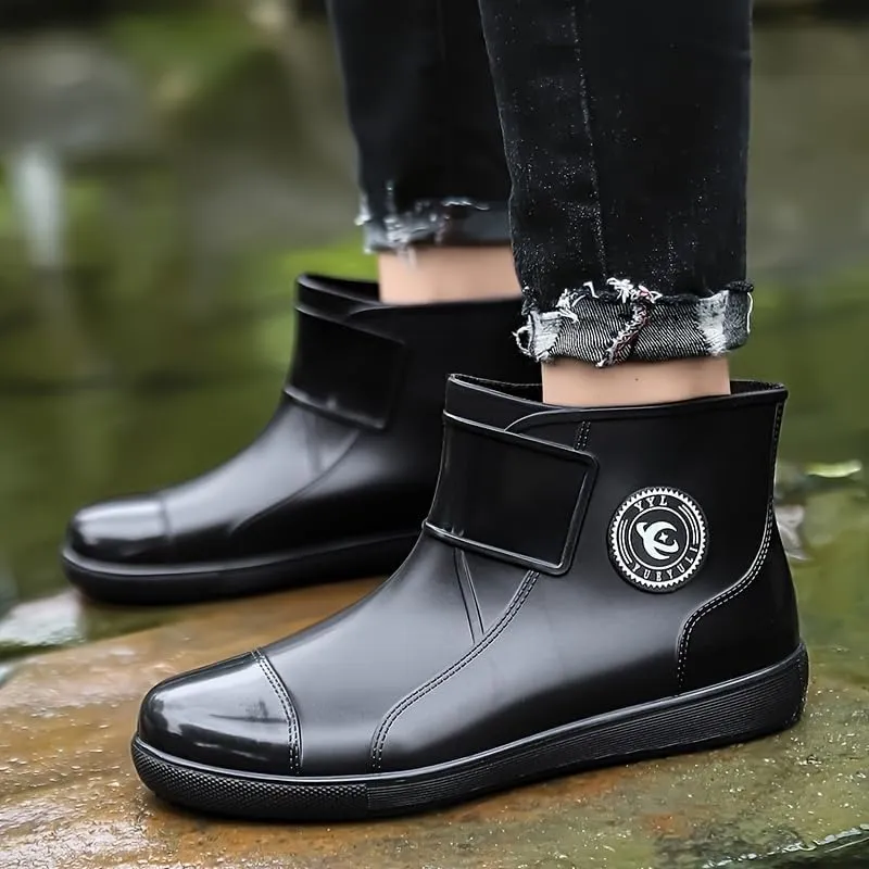Women's Waterproof High Top Anti-Slip Rain Boots with Round Toe